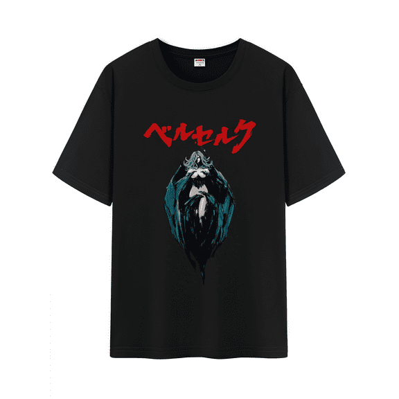 Qingyee Anime Cotton T-Shirt,Berserk Guts & The Sacrificial-Brand Pattern Short Sleeve Shirt