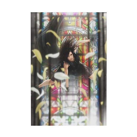 Qingyee FF7 Canvas Poster Polyester Multi Size Decorative Poster,Final Fantasy VII Poster Anime Paint Decorative Poster