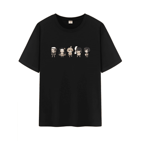 Qingyee Japanese Anime Demon Slayer Unisex Short Sleeve Crewneck Shirt,Tanjiro & Nezuko Graphic Cotton T-Shirt