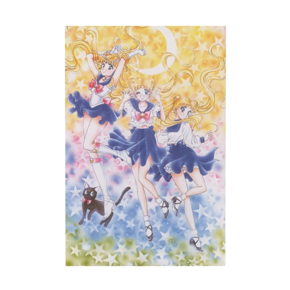 Qingyee Sailor Moon Anime Vintage Canvas Print Poster Wall Art,High-Gloss Synthetic Fiber Canvas,Waterproof HD Print for Living Room Bedroom Office Decor