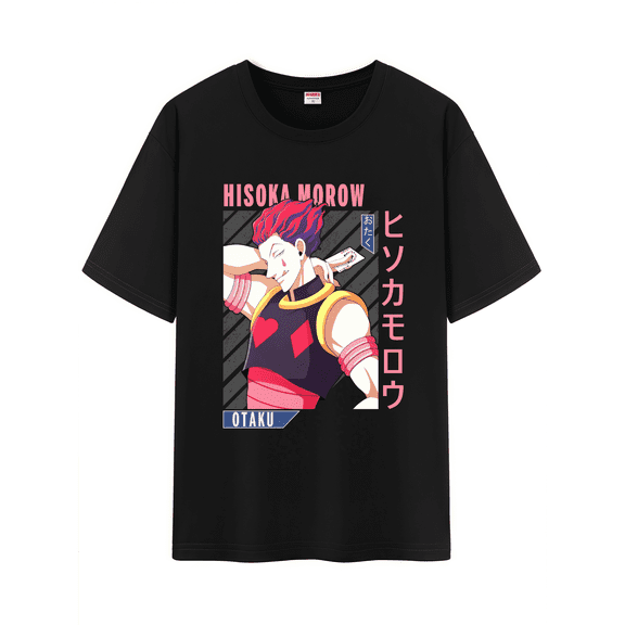 Qingyee Unisex Anime Character Pattern Cotton T-Shirt,Hunter X Hunter Character Impression Short Sleeve Tee Shirt