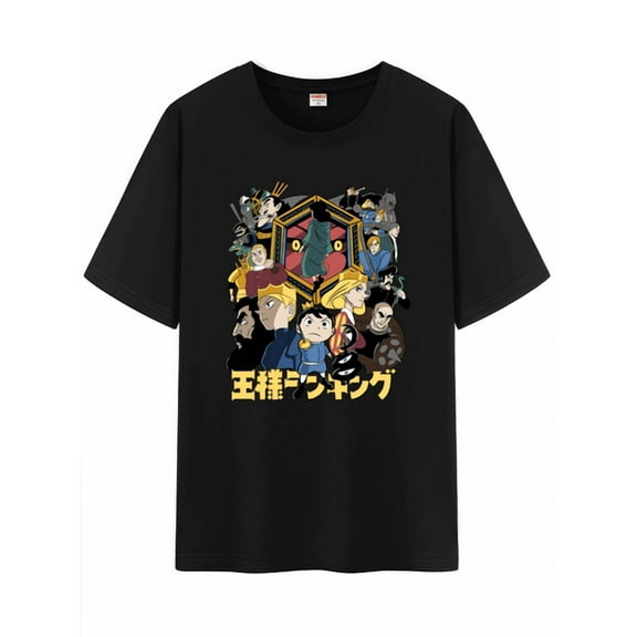 Qingyee Unisex Anime Character Pattern Cotton T-Shirt,Ranking of Kings Character Impression Short Sleeve Tee Shirt