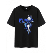 Qingyee Unisex Genshin Impact Cotton T-Shirt,Genshin All Character Impression Collection Graphic Short Sleeve Tee Shirt