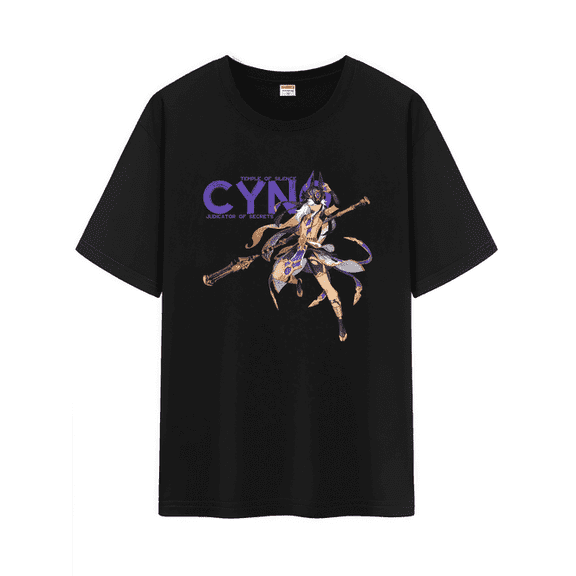 Qingyee Unisex Genshin Impact Cotton T-Shirt,Genshin All Character Impression Collection Graphic Short Sleeve Tee Shirt