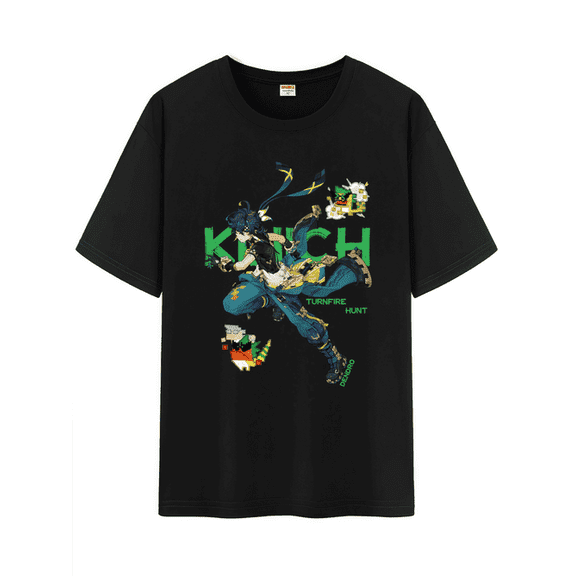 Qingyee Unisex Genshin Impact Cotton T-Shirt,Genshin All Character Impression Collection Graphic Short Sleeve Tee Shirt