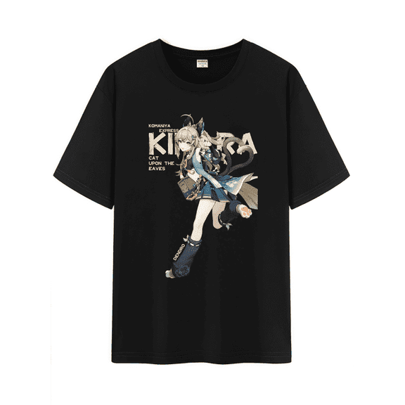 Qingyee Unisex Genshin Impact Cotton T-Shirt,Genshin All Character Impression Collection Graphic Short Sleeve Tee Shirt