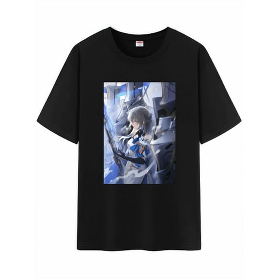 Qingyee Unisex Honkai Star Rail All Character's Light Cones Graphic Cotton Short Sleeve T-Shirt