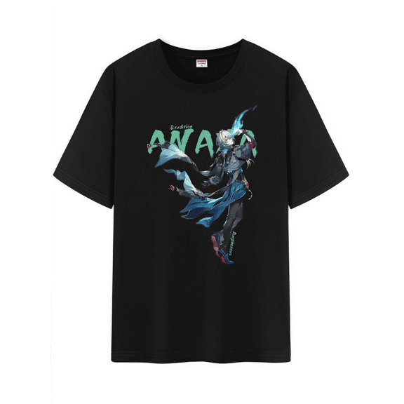 Qingyee Unisex Honkai Star Rail Cotton T-Shirt,Honkai All Character Impression Collection Graphic Short Sleeve Tee Shirt