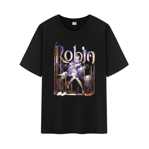 Qingyee Unisex Honkai Star Rail Cotton T-Shirt,Honkai All Character Impression Collection Graphic Short Sleeve Tee Shirt