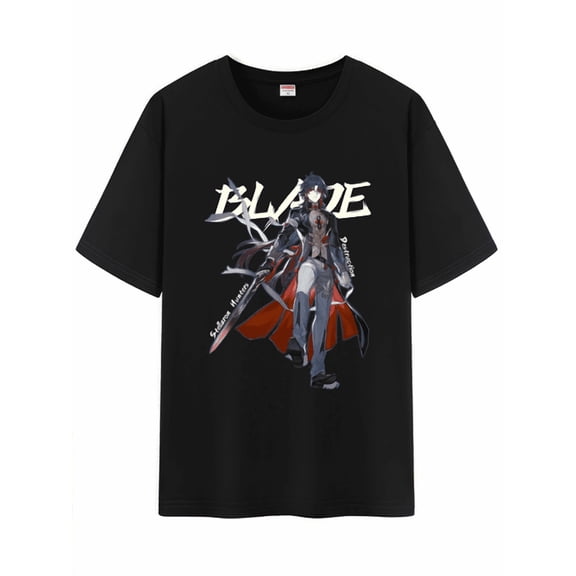 Qingyee Unisex Honkai Star Rail Cotton T-Shirt,Honkai All Character Impression Collection Graphic Short Sleeve Tee Shirt