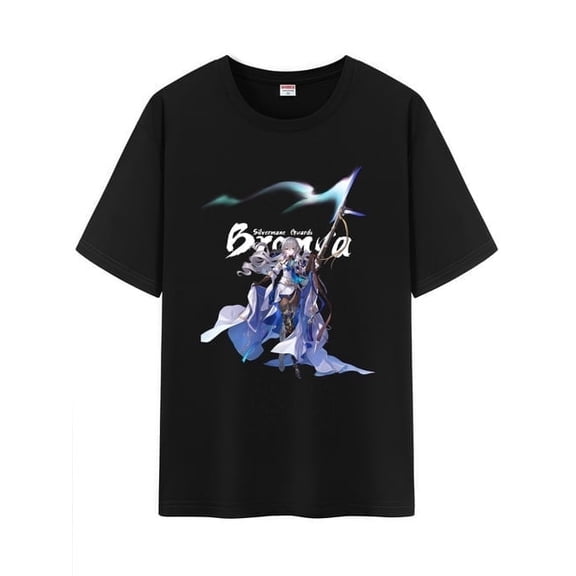 Qingyee Unisex Honkai Star Rail Cotton T-Shirt,Honkai All Character Impression Collection Graphic Short Sleeve Tee Shirt