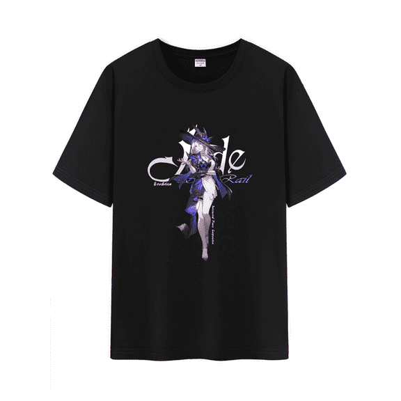 Qingyee Unisex Honkai Star Rail Cotton T-Shirt,Honkai All Character Impression Collection Graphic Short Sleeve Tee Shirt