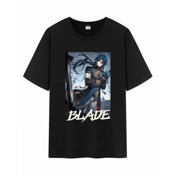 Qingyee Unisex Honkai Star Rail Cotton T-Shirt,Honkai All Light Cones Collection Graphic Short Sleeve Tee Shirt