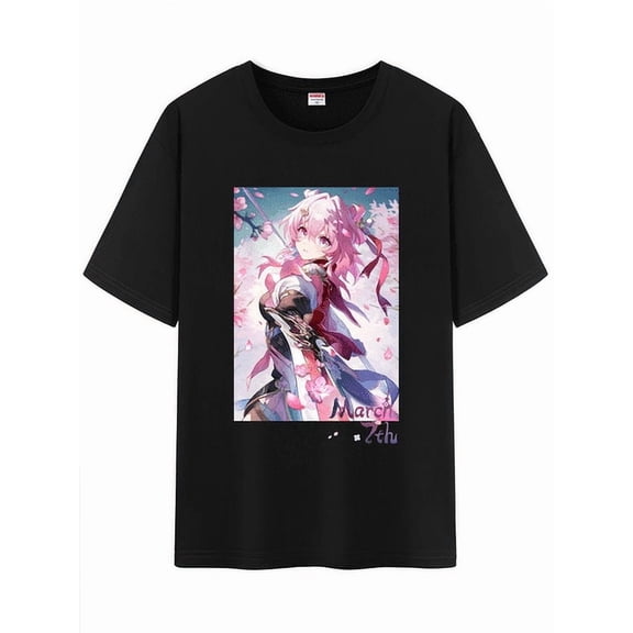 Qingyee Unisex Honkai Star Rail Cotton T-Shirt,Honkai All Light Cones Collection Graphic Short Sleeve Tee Shirt