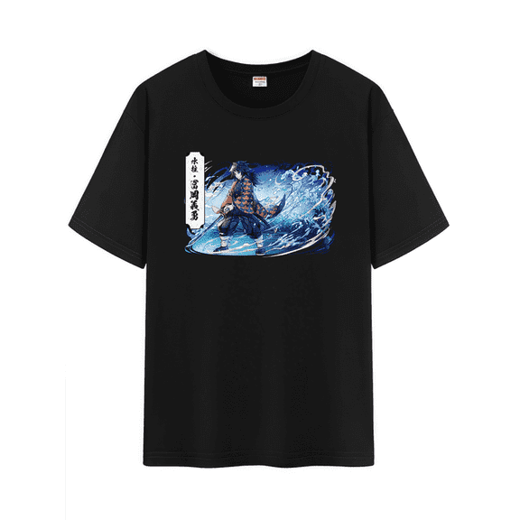 Qingyee Unisex Japanese Anime Demon Slayer Cotton T-Shirt,Hashira Graphic Pattern Short Sleeve Tee Shirt