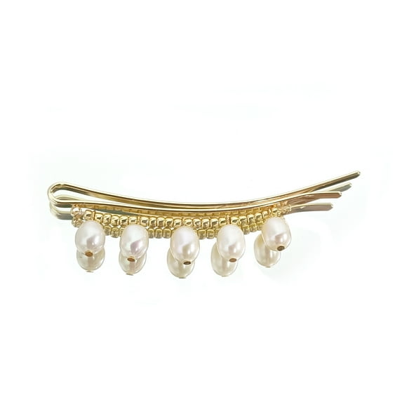 Qingyeji Pearl Hair Pins for Women Girls 14K Gold Plated Hair Clips for Thick Thin Hair Bobby Pins