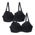 thumbnail image 1 of Qinhaie 2025 Sexy Bra Lace Bra For Women Lingerie Plus Bras Under $10 Sports Bras For Women Hot Pink Bras For Women 2 Pack Underwire Push Up Bra Padded Contour Everyday Women'S Underwear 75C, 1 of 3
