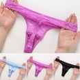 thumbnail image 1 of WCJM Cotton Thongs for Women T Back Gstring Underwear Seamless Panties Ladies' Lace See-Through Exquisite Embroidery Women's Yoga Sports Girls' Underwear Purple Lace Underwear Set L, 1 of 4
