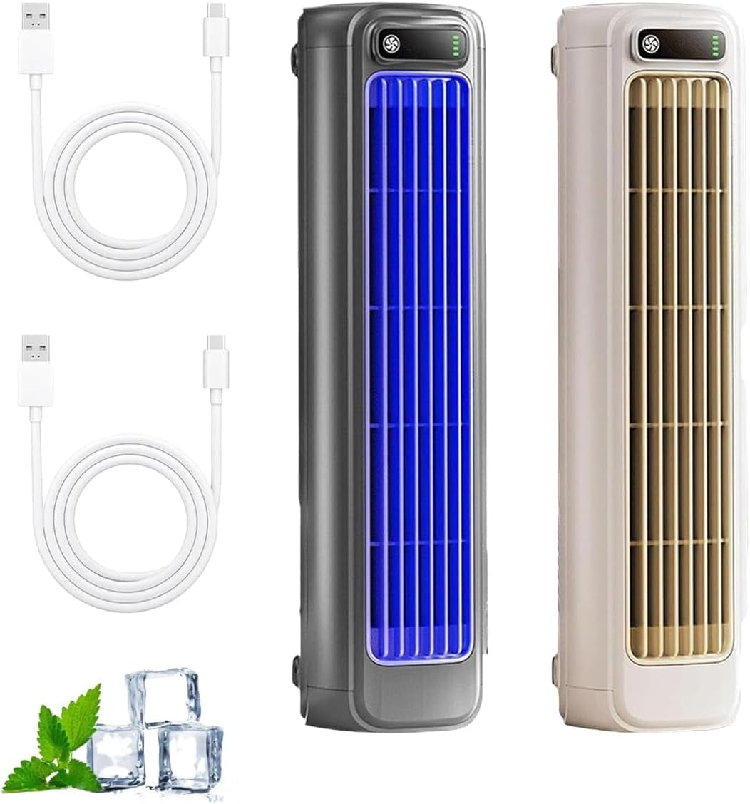 Orgrul Cooling Ace 3.0, Refroidisseur D'air, Climatiseur Portable, 3 Vitesses, Fonctionnement Silencieux, Vent Frais, Conduit De Circulation étendu, Gris, Personnel, Montage Sur Table