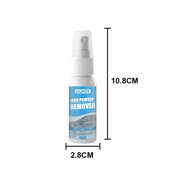 Qiopertar 3.4 fl oz Car Derusting Spray, Rust Removal Foam, Versatile Auto Maintenance Cleaner for Fabric Metal Glass