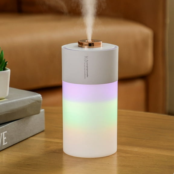 Qiopertar 300ml Aromatherapy Essential Oil Diffuser, Adjustable Mist Mode with 7 Color LED Lights, Ultrasonic Humidifier for Home Office Bedroom Spa, White