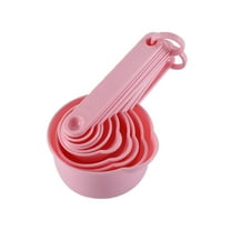 Qiopertar Under $5 Kitchen Measuring Spoon Set with Quantitative Scale, Plastic Cooking Baking Utensils for Dry Liquid Ingredients, Multi-Size Measuring Tools