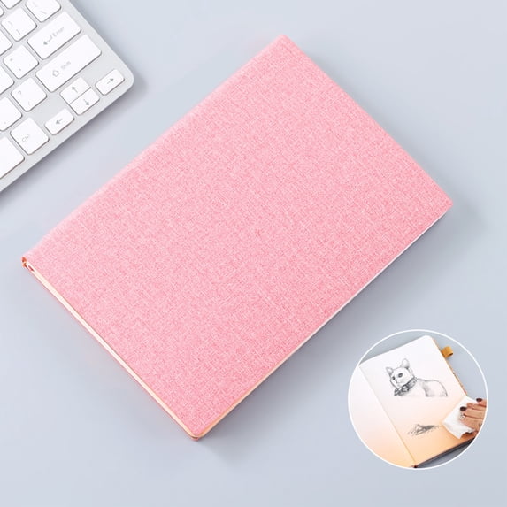 Qiopertar A5 Smart Reusable Notebook, Erasable Writing Pad with Digital App, Smart Notebook for Students Office, Portable Leather Cover Note-taking Journal for Work Travel, Pink