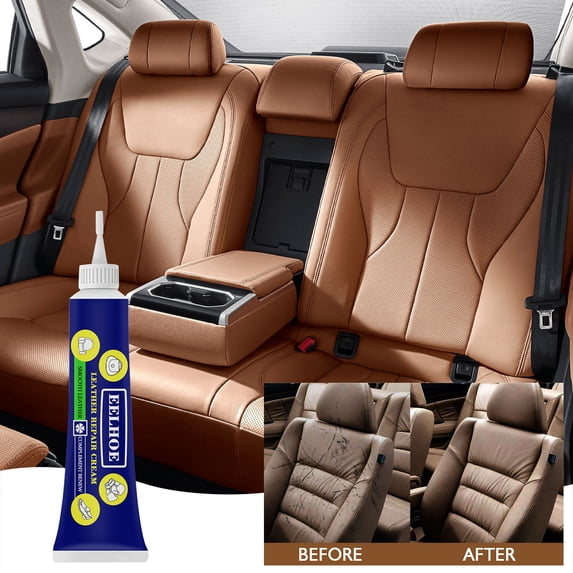 Qiopertar Advanced Leather Repair Gel, DIY Leather Vinyl Repair Kit, High Coverage Non-Fading Leather Repair Cream for Car Seats Furniture Bags
