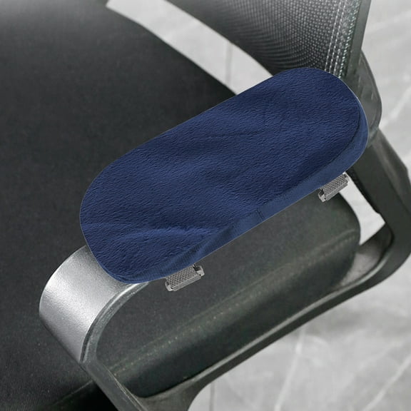 Qiopertar Armrest Cushion Pad, High Density Foam Elbow Support Glove for Chairs, Removable Washable Non-Slip Arm Rest Covers for Office Chair Wheelchair Wooden Chair, Navy
