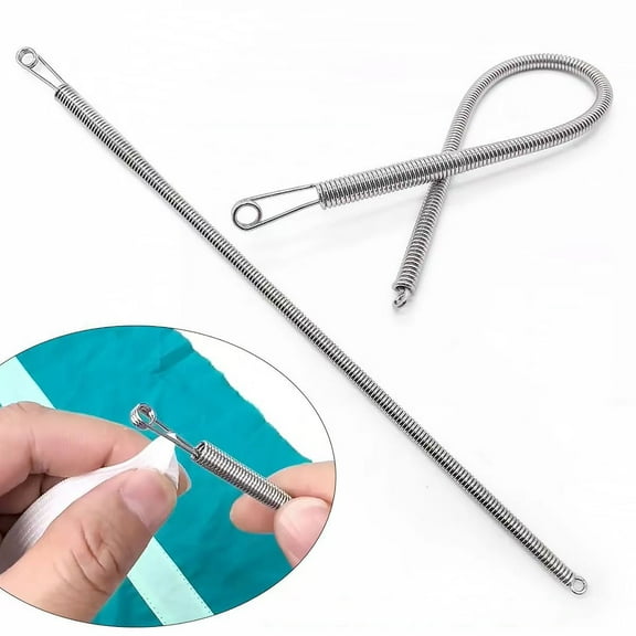 Qiopertar Bendable Rope Threading Tool, Flexible Spring Threader for Elastic Lace Ribbon Webbing, Multi-Purpose Hand Weaving Artifact for Waist Ropes Breath Holes Crafts