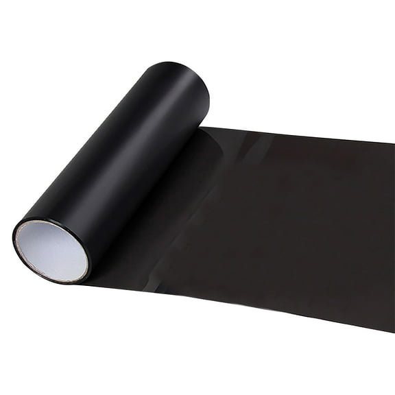 Qiopertar Car Headlight Tint Film, 30x100cm Translucent Vinyl Wrap for Headlights, Removable Adhesive PVC Film for Car Customization Glass Door Decoration, Black