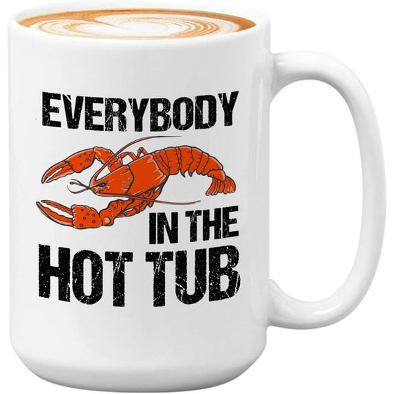 Sarcasm Chef Mug White 15oz - Everybody In The Tub - Sarcastic Geek Adult Humor Joke National Society Inspirational
