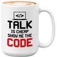 thumbnail image 1 of Progammer Mug White 15oz - Show Me the Code - Programmer Programming Coding Software Developer, 1 of 7