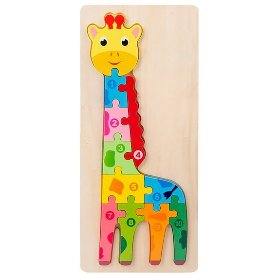 Qiopertar Clearance New Wooden Puzzles Puzzles For Toddlers Animals Puzzles For Kids Summer Savings