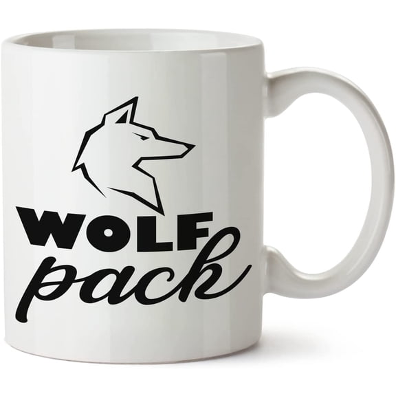 Wolf Pack Paw Animal White Mug Novelty Mug 11 Oz Coffee Tea Funny For Women Men Ceramic White Great Gift Idea Cup