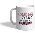 thumbnail image 1 of Mother's Day Ceramic Coffee Mug 11 Ounces Mom Chasing Toddlers Is My Cardio Pink White Tea Cup Design Only, 1 of 7