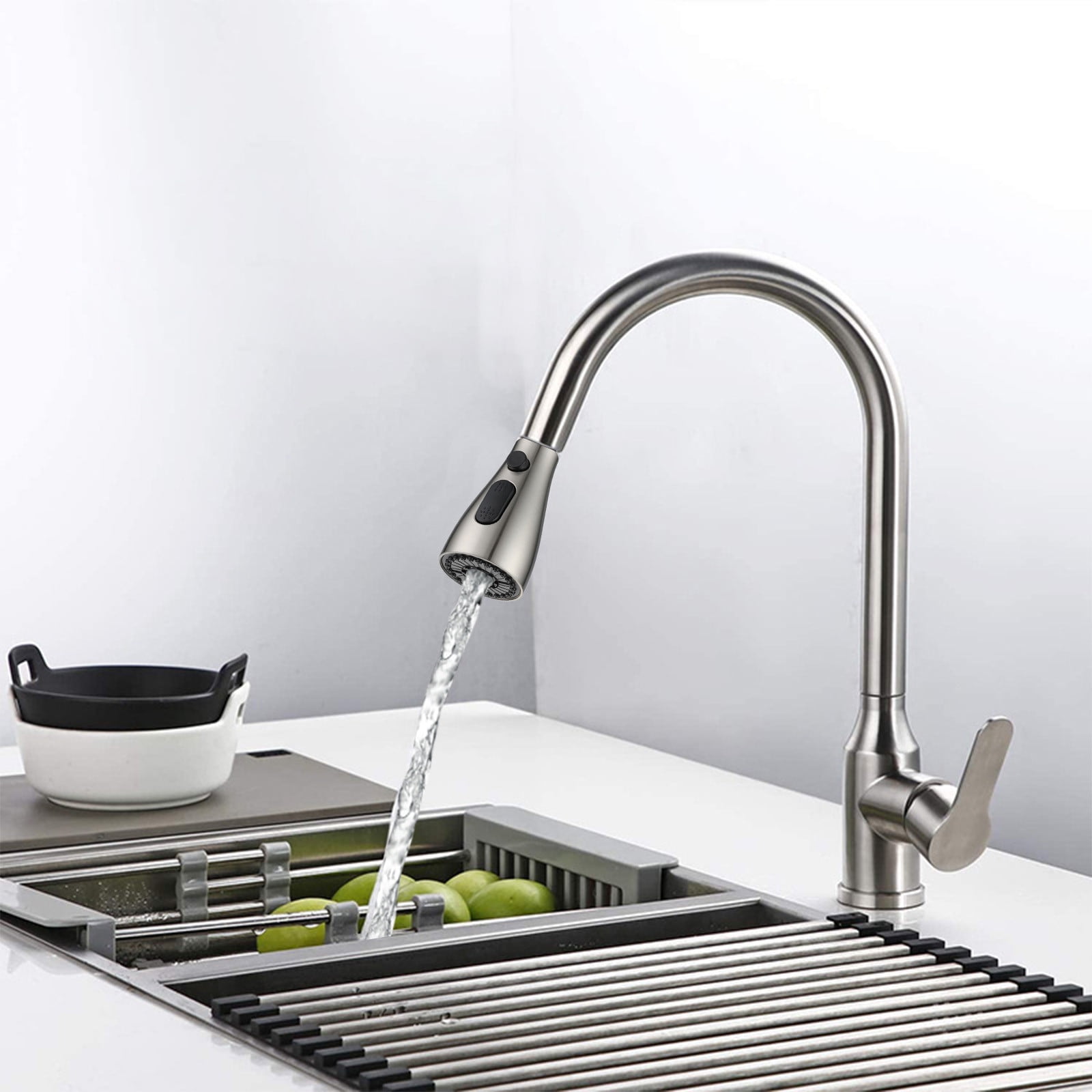 Qiopertar Clearance Pull Out Kitchen Tap Shower Head Replacement