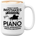 thumbnail image 1 of Musician Mug White 15oz - Mistakes When Playing Piano - Piano Player Pianist Artist Musician Music Lover, 1 of 7