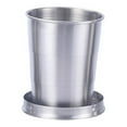 thumbnail image 1 of Qiopertar Collapsible Stainless Steel Shot Glass, Telescopic Travel Cup for Liquor & Emergency, Leak-Proof Pocket Shot Glass for Camping Backpacking Medication Portable Flask, Silver, 1 of 7