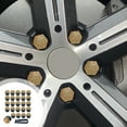 thumbnail image 1 of Qiopertar Diamond Studded Wheel Hub Nut Covers, Car Tire Screw Cap Decorative Covers, Scratch Proof Rust Prevention Plastic Hub Caps for Automotive Modification, Gold, 1 of 6
