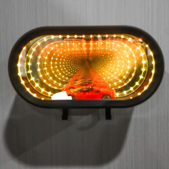 Qiopertar Glossy Mirror Finish Garage Key Hook, Holographic Reflective Wall Mounted Key Holder with 5 Hooks, Durable Entryway Organizer for Keys Lanyards Tools Garage Entry Hall