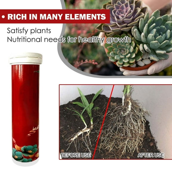 Qiopertar Growth Nutrient Sustained Release Tablets, Long Acting Slow-Release Fertilizer Tablets for All Plants, Balanced NPK Fertilizer Tablets for Potted Vegetables Fruits Flowers Indoor Outdoor