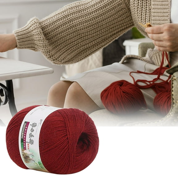 Qiopertar Hand Woven Wool Yarn, Medium Thick Knitting Yarn for Scarf Making, Premium Fine Wool Yarn for Crochet, Soft Durable Craft Yarn for Beginners Experts