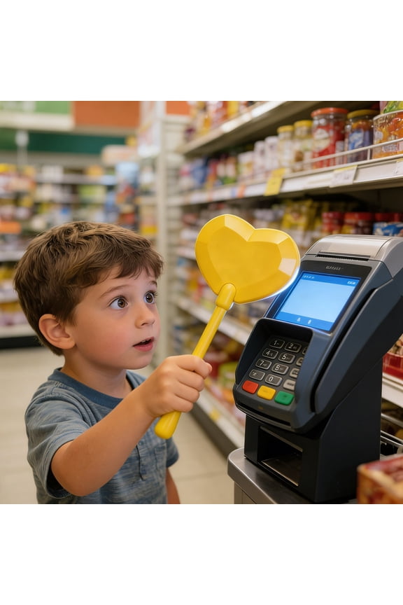 Heart-Shaped Contactless Payment Wand, Tap to Pay Card for Secure Transactions, Portable NFC Payment Device for Wallets Phones Keychains, Magical Gesture Spending Tool