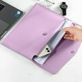 thumbnail image 1 of Qiopertar Heavy Duty Pocket Folders with Brads, Letter Size File Folders with Pockets Fasteners, Colorful Leather Office Folders for Documents Organization, Purple, 1 of 5