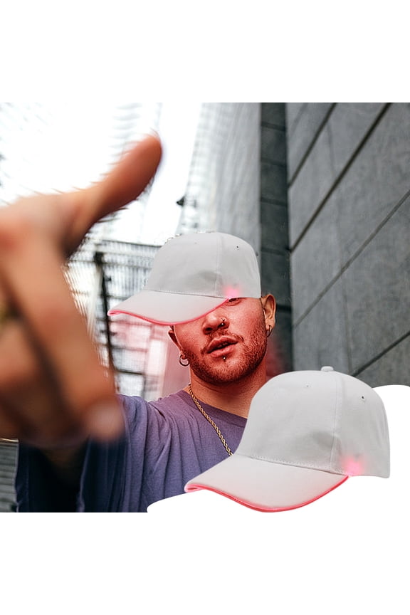 LED Hat, Light Up Baseball Cap with Adjustable Fit for Sun Protection, LED Flash Glows Party Hat for Raves Festivals Clubs Stage Performance, Fashion Light Up Cap for Outdoor Sports Dance