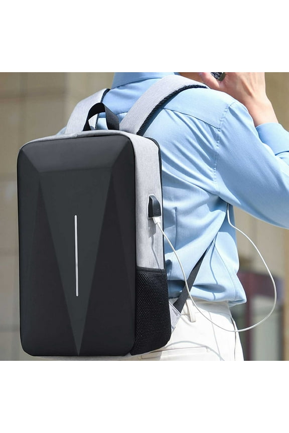 Large Capacity Laptop Backpack, Business Travel Backpack with Anti-Theft Lock, Waterproof Multipurpose Backpack for Men Women Office College Hiking, Gray