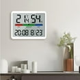 thumbnail image 1 of Qiopertar Large Screen Digital Clock, HD Display Alarm Clock with Temperature Humidity Date, Wireless Indoor Outdoor Thermometer Hygrometer for Home Office Bedroom, White, 1 of 7
