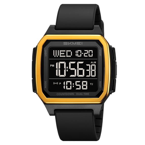 Qiopertar Luminous Digital Alarm Watch, Waterproof Multifunctional Sport Watch with Backlight, LED Digital Wristwatch for Men Women Students, Swimming Running Daily Use