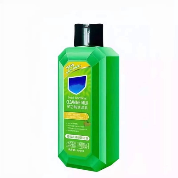 Qiopertar Multi Functional Cleaning Milk, Heavy Oil Stain Remover Kitchen Degreaser, All-Purpose Cleaner for Household Bathroom Tiles Stainless Steel Appliances 300ml